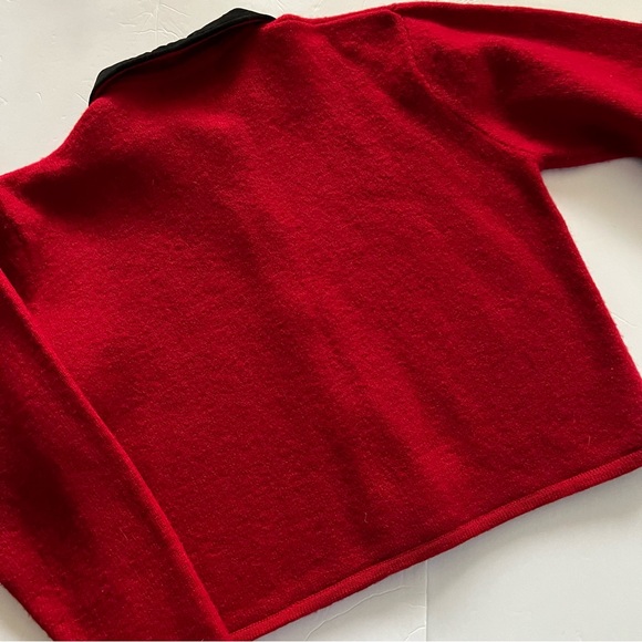 Red Wool Cardigan Women’s Size Large - Picture 9 of 12